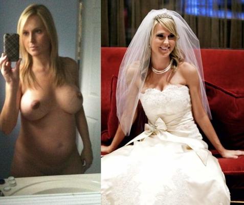 25P Wedding day brides dressed undressed on off ready to fuck