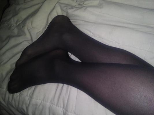 7P My siters pantyhose skirt she wore out with friends allday