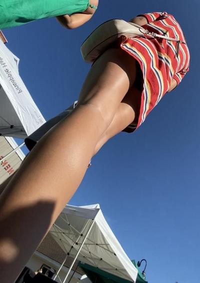 17P College Girl Sundress Upskirt