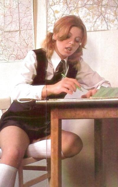 7P Retro school uniform slut wife