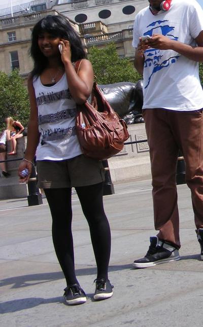 8P Street Pantyhose - Paki Slut Dressed to Fuck