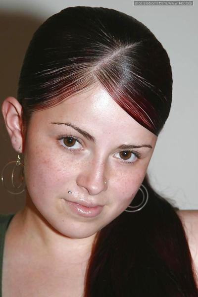 5P Young Brunette With Natural Big Tits