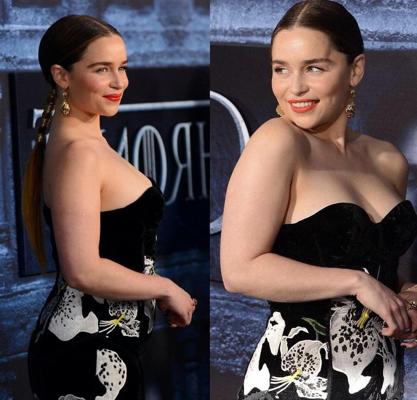 25P Emilia Clarke - from fatty to slim slut