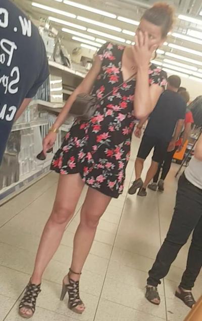 20P slut wife with high heels and mini skirt so hot and sexy