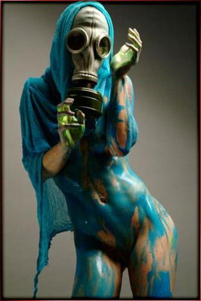 8P Gas mask girls