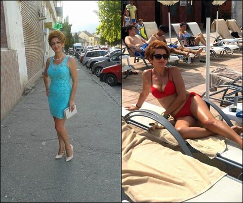 9P entièrement habillé et en bikini