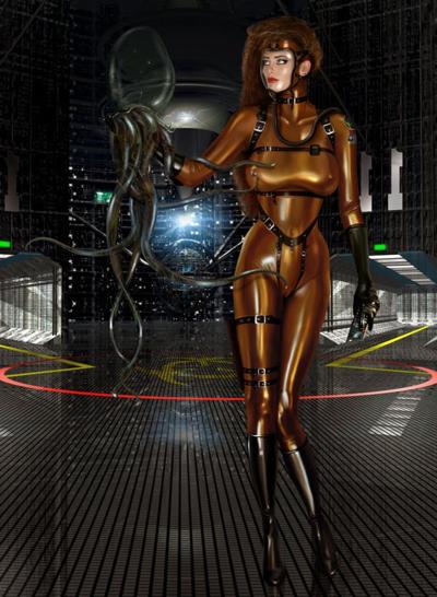10P 3D girls in latex