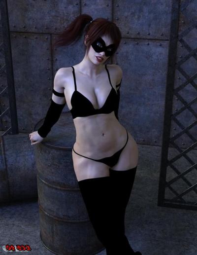 5P Spiderbabe 3D Art
