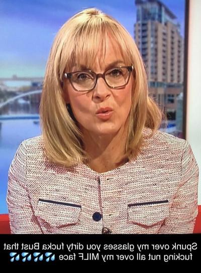 8P Sexy MILF Louise Minchin In Glasses Perfect Cum Face