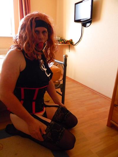 12P Carina collared, cuffed & gagged