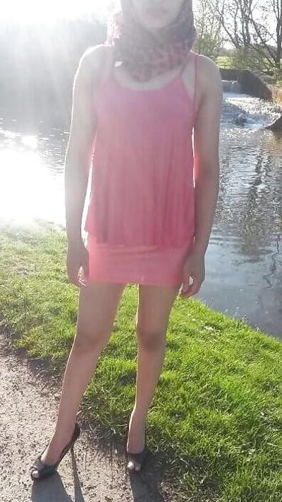 24P My little hijabi slut at the park...
