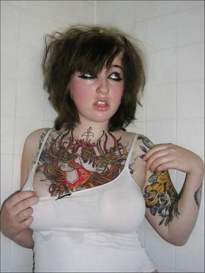 4P Sexy Promis Mädchen mit Tattoos Vol.1