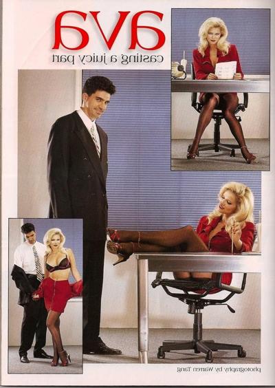 12P Leg Show Magazine - Lucky Guy with Blonde Wearing Pantyhose