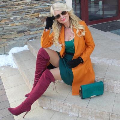 12P Bottes en daim chaudes