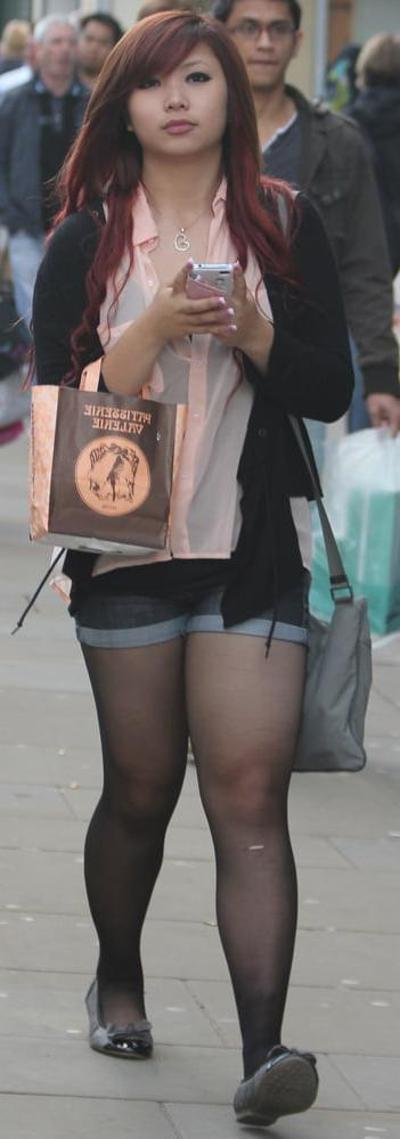 25P Street Pantyhose - Real Life Asian Cunts-Next-Door