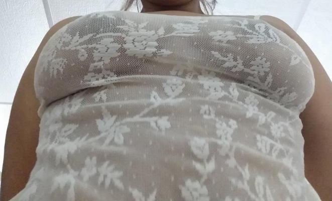 7P My wife in sexy micro butterfly thong