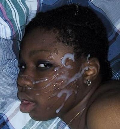 18P EBONY GIRL CUM FACE