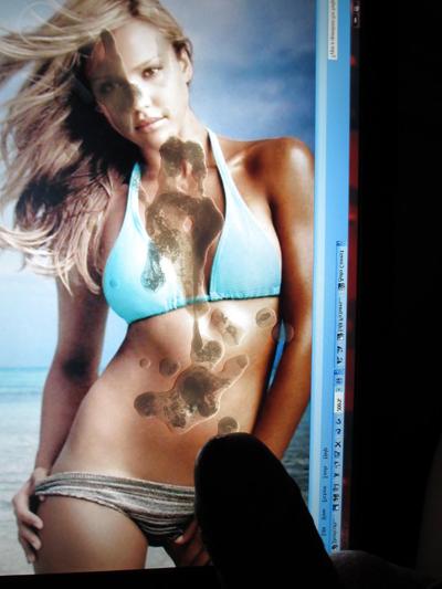 4P Abspritzen über JESSICA ALBA