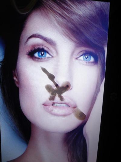 7P Sperme sur Angelina Jolie