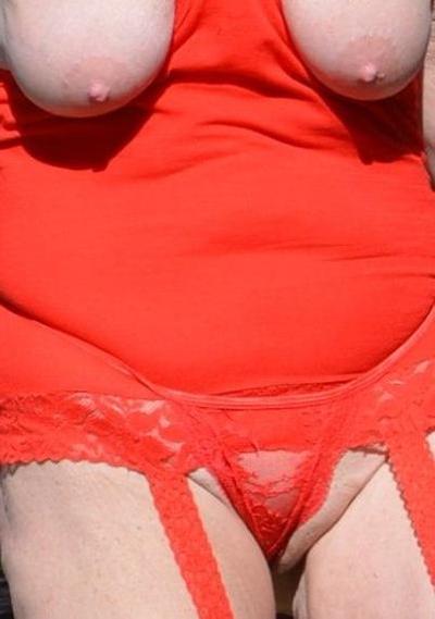 25P Red Sheer Garter Dress #2
