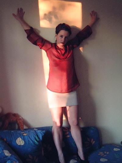 25P GERMAN SLUT IN RED BLOUSE