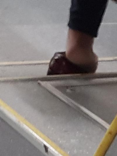 25P Capture nylon  Feet of fat mature latin woman